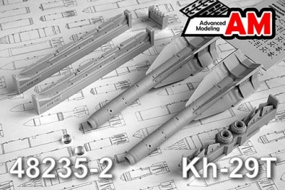 Advanced Modeling AMC 48235-2 Авиационная управляемая ракета Х-29Т с пусковой АКУ-58 1/48