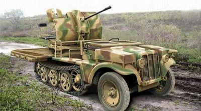Ace Model 72286 Полугусеничный автомобиль 2cm Flak 38 sfl SdKfz.10/4 1/72