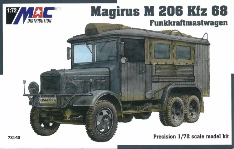 Mac 72143 Magirus M 206 Kfz 68 Funkkraftmastwagen 1/72