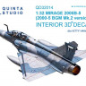Quinta studio QD32014 Mirage 2000B-5 (2000-5BGM Mk2) (для модели Kitty Hawk) 3D декаль интерьера кабины 1/32