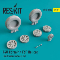 Reskit RS32-0105 F4U Corsair/F6F Hellcat wheels set (REV/TAM) 1/32