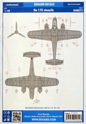 Eduard D48073 Decals Do 17 stencils (ICM) 1:48