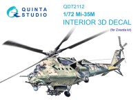 Quinta studio QD72112 Ми-35М (Звезда) 3D Декаль интерьера кабины 1/72