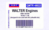 Q-M-T QMT-R48022 1/48 Walter Aircraft Engines HWK 109-500