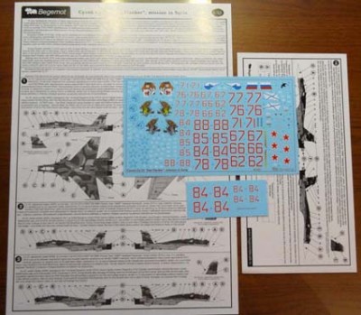 Begemot Decals 48-051 Су-33 Морской Авиации ВМФ России в Сирии 1/48