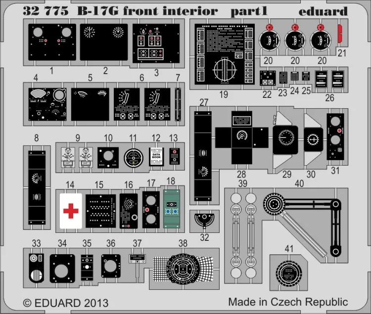 Eduard 32775 SET B-17G front interior S.A. (HKMOD) 1/32