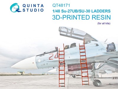 Quinta studio QT48171 Стремянки экипажа для Су-27УБ и семейства Су-30 (для всех моделей) 1/48