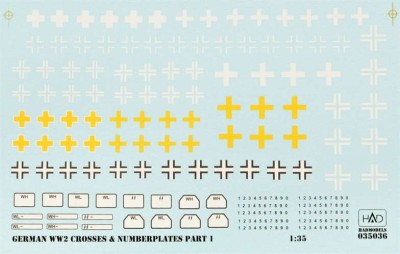 HAD J35036 Decal German Crosses WWII (part 1) 1/35