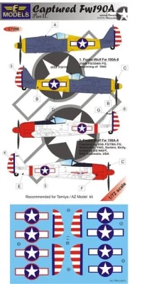 Lf Model C7298 Decals Captured Fw190A - Part II. (TAM) 1/72