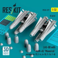 Reskit 32519 LAU-88 with AGM-65 'Maverick' (2 pcs.) 1/32