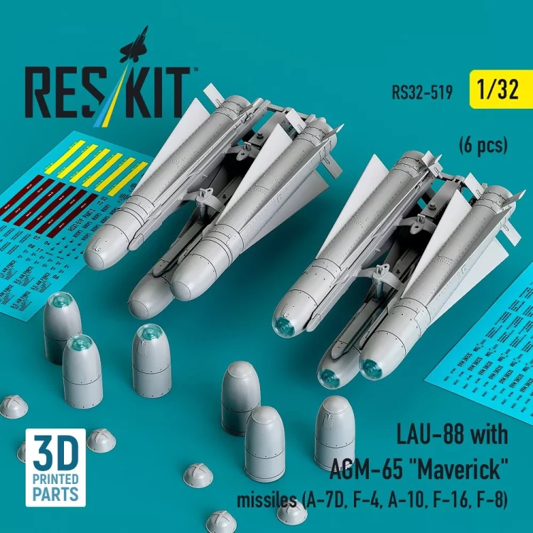 Reskit 32519 LAU-88 with AGM-65 'Maverick' (2 pcs.) 1/32