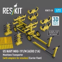 Reskit R72020 MHU-191/M Munit.Transp.(w/ adapters missiles) 1/72