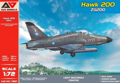 A&amp;A Models 72027 Hawk 200 light fighter (#ZG200, 4x camo) 1/72