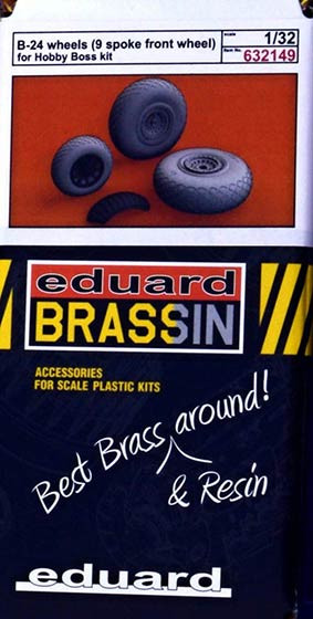 Eduard 632149 BRASSIN 1/32 B-24 wheels (9spoke front wheel)