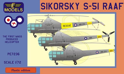 Lf Model P7236 Sikorsky S-51 RAAF (3x camo) 1/72