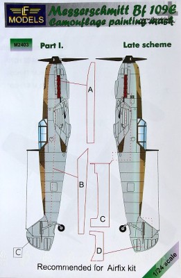 LF Model M2403 Mask Messerschmitt Bf109E Late (AIRF) Pt I. 1/24