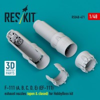 Reskit RSU48-471 F-111 (A,B,C,D,E) exh.nozzles (open & closed) 1/48