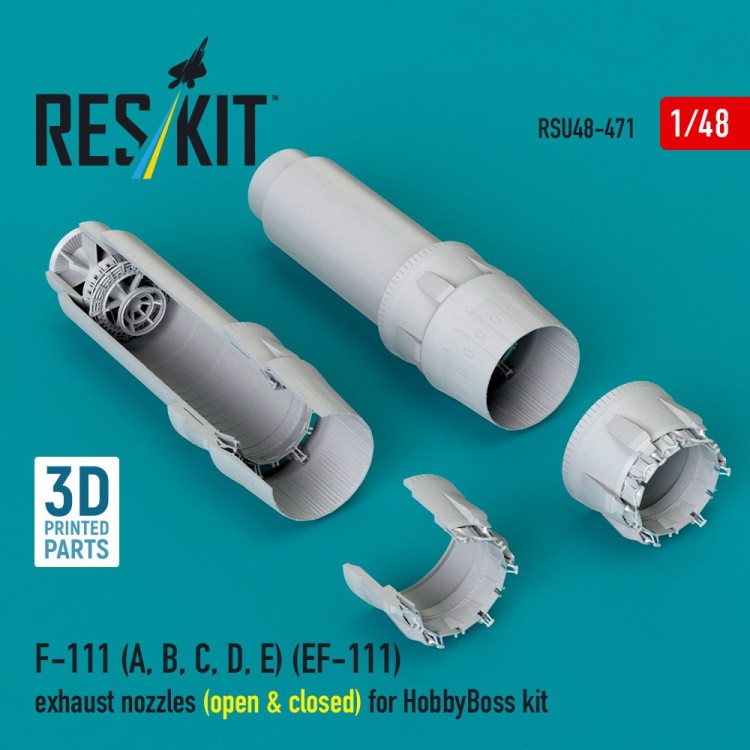 Reskit RSU48-471 F-111 (A,B,C,D,E) exh.nozzles (open & closed) 1/48