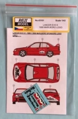 Reji Model 43101 Mitsubishi Lancer EVO 6 Marlboro logo 1999 1/43