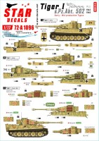 Star Decals 72-A1096 Pz.Kpfw.VI Tiger I sPzAbt 502 # 2.Early / Mid production Tigers.1943-45 1/72