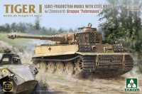 Takom 2202 Немецкий тяжёлый танк TIGER I Sd. Kfz.181 Pz.Kpfw.VI Ausf.E ранний + стальные катки w/Zimmerit Groppe "Fehrmann" 1/35