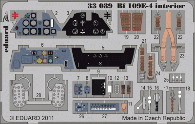 Eduard 33089 Bf 109E-4 interior S.A. 1/32