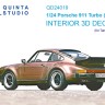 Quinta Studio QD24019 Porsche 911 Turbo (930) (Tamiya) 3D Декаль интерьера кабины 1/24