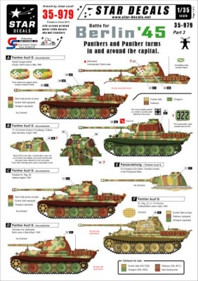 Star Decals STAR35979 Berlin #3. Panthers and Panther turms in and around the capital 1/35