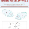 Peewit M72210 1/72 Canopy mask Firebrand Mk.IV/Mk.5 (VALOM)