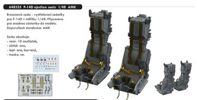 Eduard 648535 BRASSIN 1/48 F-14D ejection seats (AMK)