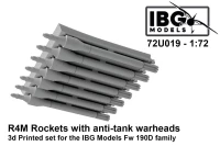 IBG Models U7219 R4M Rockets w/ AT warheads for Fw 190D (3D) 1/72
