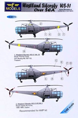 Lf Model C48173 Decals Westland Sikorsky WS-51 over SEA 1/48