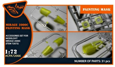 Clear Prop CPA72066 Mirage 2000C Painting Mask (MSVIT) 1/72