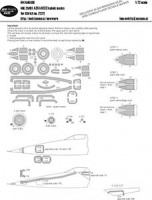 New Ware NWA-M0498 1/72 Mask MiG-25RBT ADVANCED (ICM 72172)