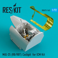 Reskit RSU72-0143 MiG-25 (RB/RBT) Cockpit for ICM Kit 1/72