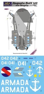 Lf Model C3271 Decals Augusta Bell 412 over Uruguay (REV) 1/32