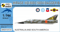 Mark 1 Model 144134 Mirage IIID/50DC/50DV/DAGGER T (4x camo) 1/144