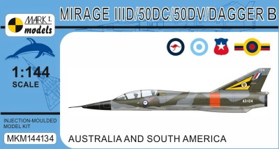 Mark 1 Models MKM-144134 Mirage IIID/50DC/50DV/DAGGER T (4x camo) 1/144
