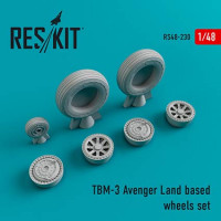 Reskit RS48-0230 TBM-3 Avenger Land based wheels (ACAD/HOBBYB) 1/48