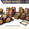 MiniArt 35630 Wooden Barrels - Medium Size (12 pcs.) 1/35