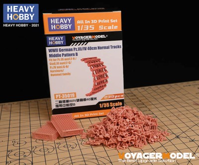 Heavy Hobby PT-35019 WWII German Pz.III/IV 40cm Normal Tracks Middle Pattern B (Fit for Pz.III ausf.F-N /StuG.III ausf.F-G/Pz.IV ausf.G-H/Narshorn/Hummel family) 1/35