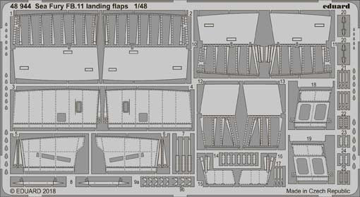 Eduard 48944 Sea Fury FB.11 landing flaps 1/48