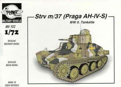 Planet Models MV72102 Strv m/37 (Praga AH-IV-S) WWII Tankette 1/72