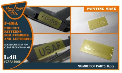 Clear Prop CPA48068 F-86A patterns for numbers&amp;lettering (CLPR) 1/48