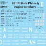 Aims AIMS32D034 Messerschmitt Bf-109 Data Plates and engine numbers 1/32