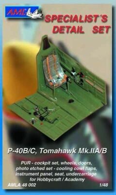 AML AMLA48002 P-40B/C Detail Set (cock.set,wheels,coolers) 1/48