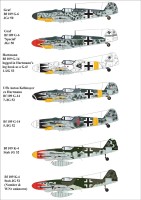 Aims AIMS72D030 Tulip Messerschmitt Bf-109G-6/Bf-109G-14/Bf-109K-4 1/72