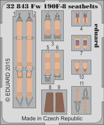 Eduard 32843 Fw 190F-8 seatbelts 1/32