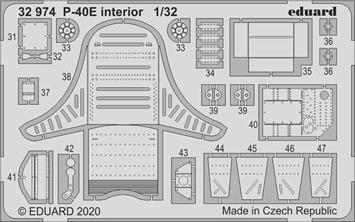 Eduard 32974 SET P-40E interior (TRUMP)