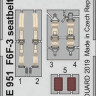 Eduard FE951 1/48 F6F-3 seatbelts STEEL (EDU)